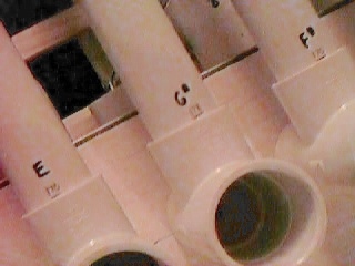 Closeup of three strikeheads